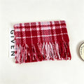 Tartan Plaid Tassel Scarf - DippedShop Wholesale - #7747