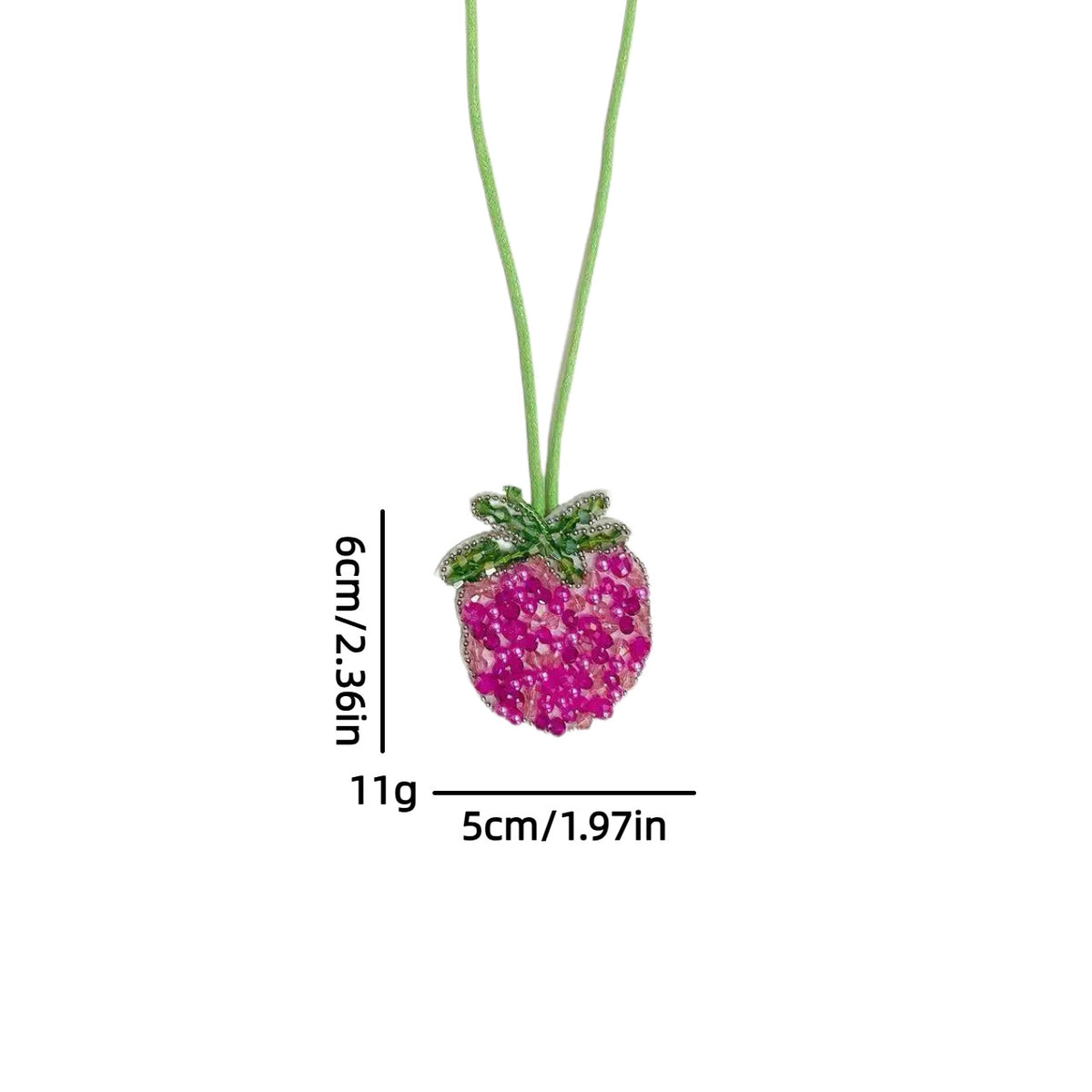 Fresh Handmade Beads Cherry Pendant Bag Charm 6W10BBC801