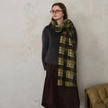 Color Block Plaid Sherpa Fleece Scarf 6W6NSW297