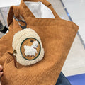 Cute Mini Lamb Wool Coin Purse Earbud Case 6S10BWB107