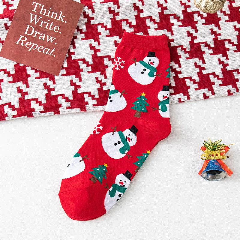 Cute Christmas Pattern Crew Socks 6W8FSO904