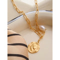 Coin Medallion Pendant Necklace - DippedShop Wholesale - #2435