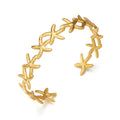 Vintage Gold Plated Starfish O - DippedShop Wholesale - #1827
