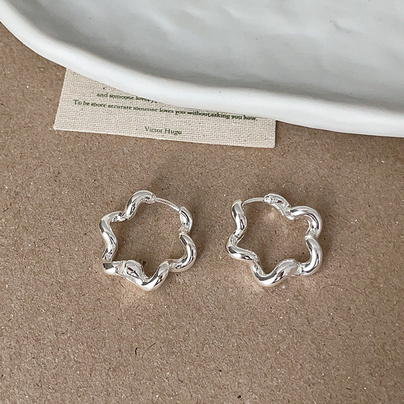 Chunky Hollow Geometric Hoop Earrings - DippedShop Wholesale - #2163