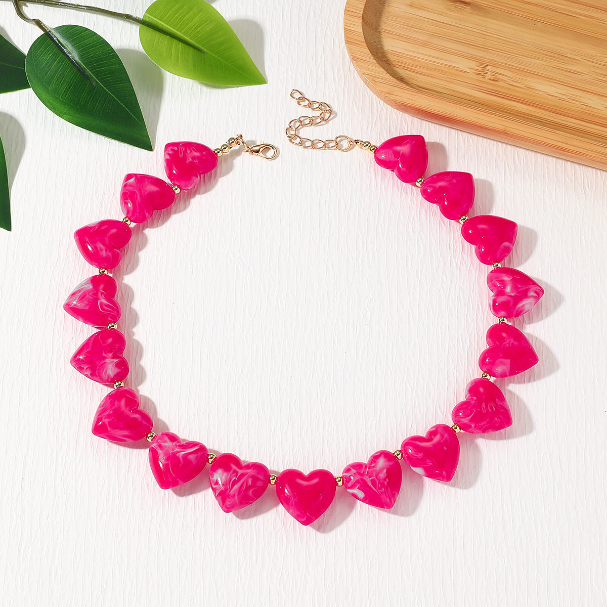 Retro Heart Statement Necklace - DippedShop Wholesale - #8115