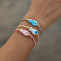 Cute Fish Pendant Rope Bradided Bracelet 6W6JBR354