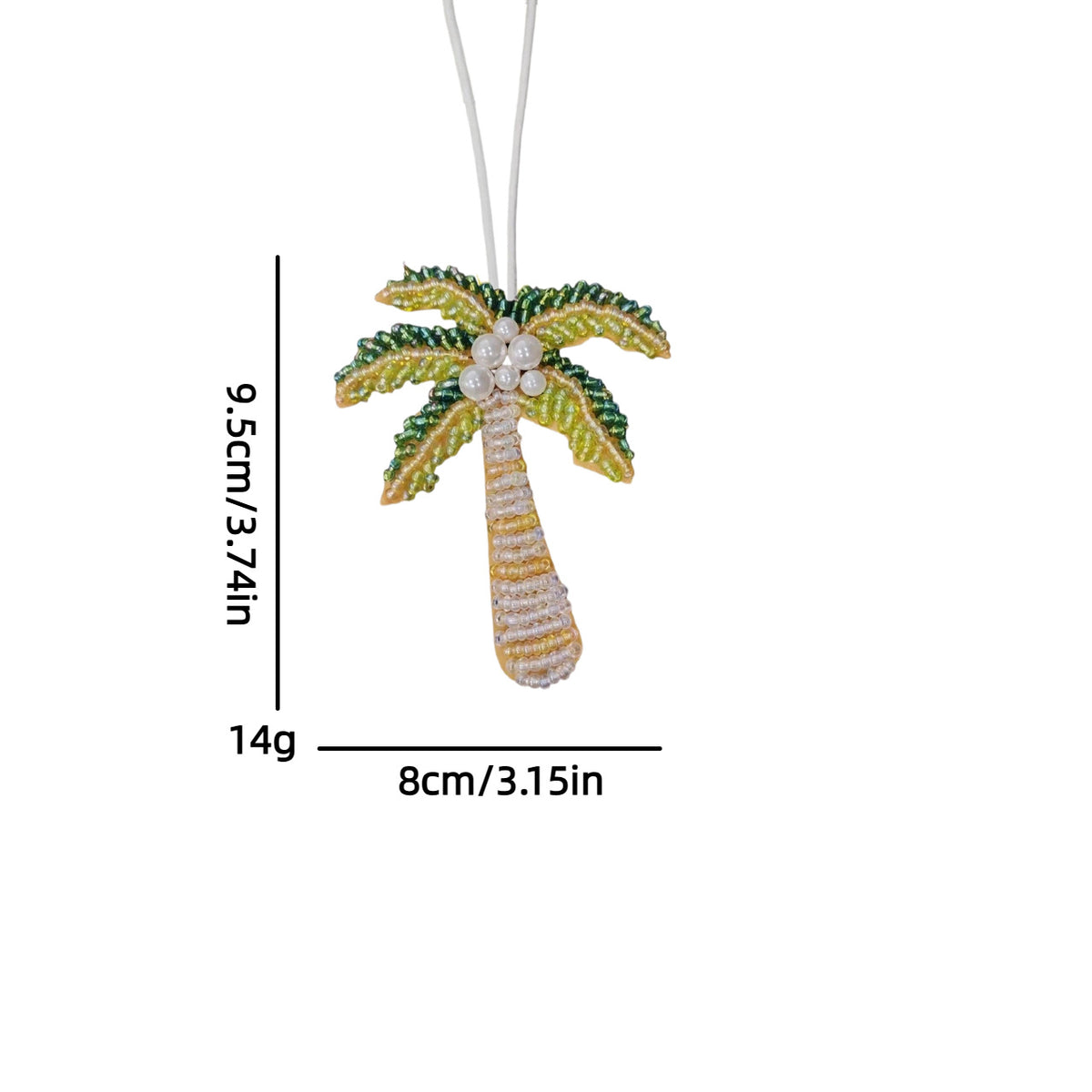 Creative Handmade Beads Coconut Tree Bag Charm 6W10BBC796