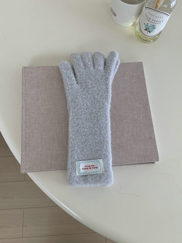 Fuzzy Plush Long Gloves - DippedShop Wholesale - #6531