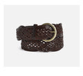 Handmade Hollow Braided Woven Wide Leather Belt 6W6JBT170