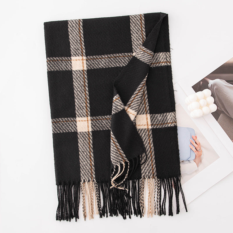 Stylish Color Block Warm Plaid Scarf 6W6NSW283