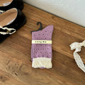 Floral Bow Crew Socks - DippedShop Wholesale - #6979