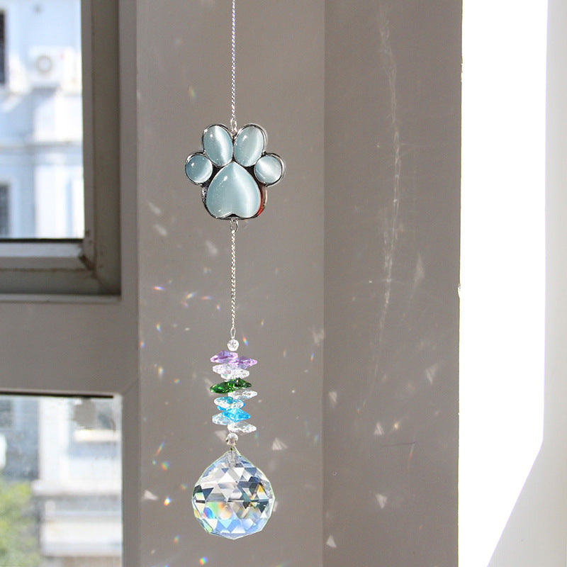Creative Dog Claw Crystal Ball Hanging Suncatchers MK2CZAS6H7HLS69