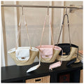 Elegant Raffia Basket Large Capacity Shoulder Bag 6W10BBG1850