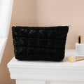 Quilted Large Capacity Diamond Quilted Cosmetic Bag MK2BLW6C5CO71