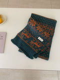 Jacquard Wool Blend Scarf - DippedShop Wholesale - #4531