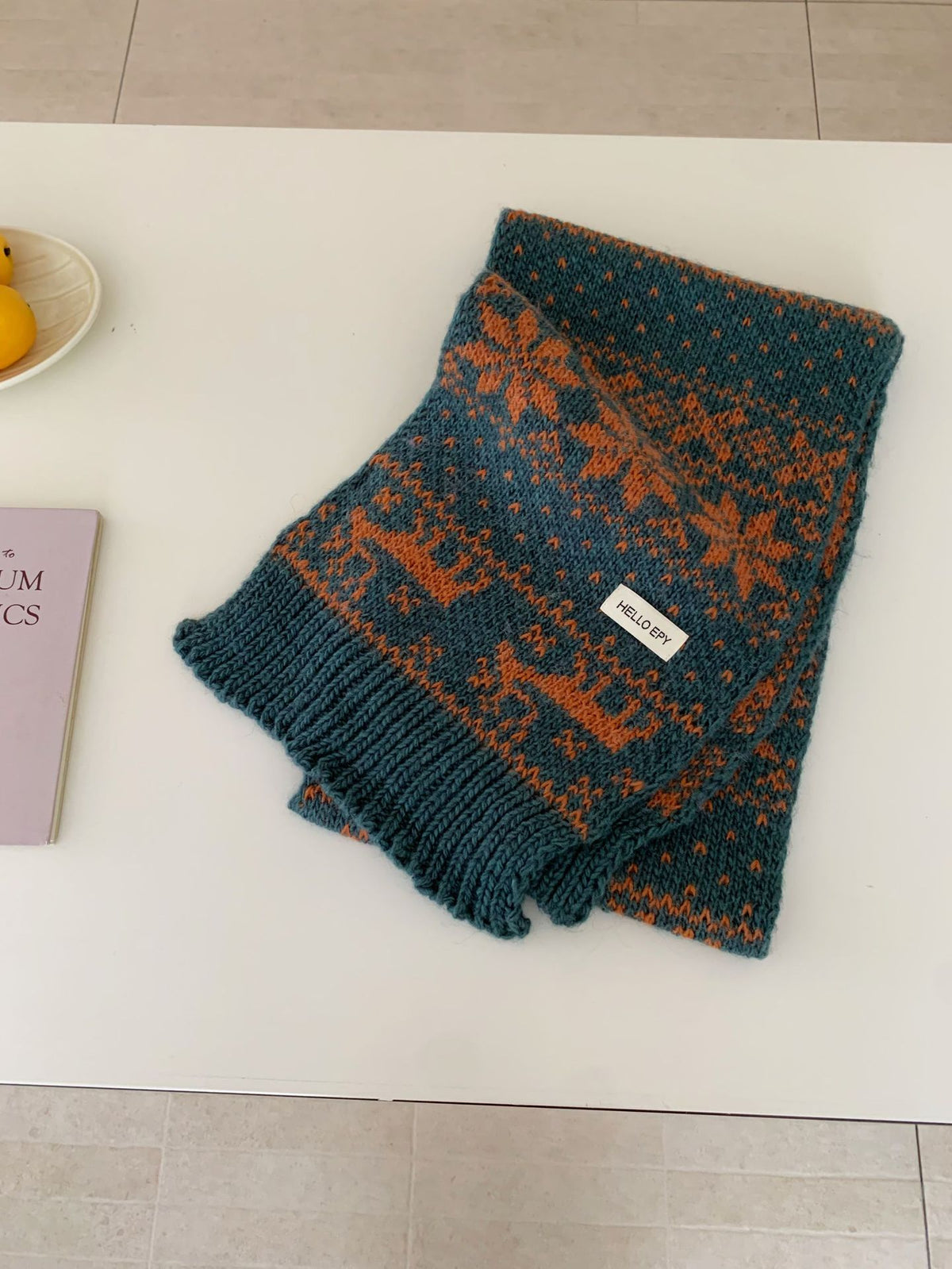 Jacquard Wool Blend Scarf - DippedShop Wholesale - #4531