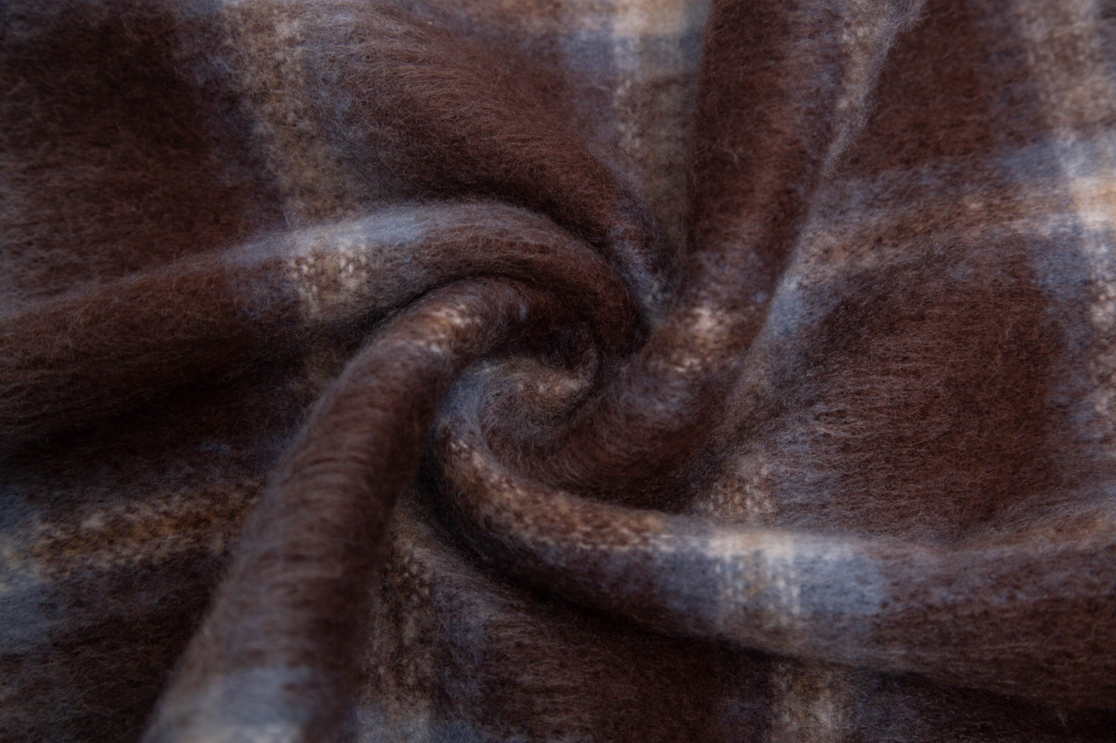 Plaid Fringed Wide Scarf - DippedShop Wholesale - #8355