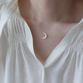 Invisible Fishing Line Crescent Moon Choker Necklace 6W6JNC1077