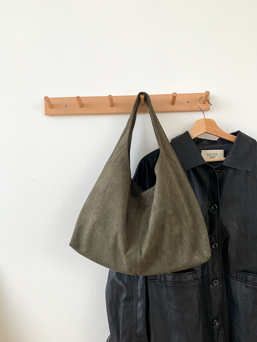 Minimalist Solid Color Suede Underarm Bag 6S10BBG1557
