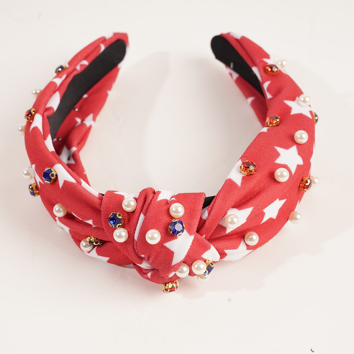 Color Block Star Pattern Pearl Hair Band 8AS6HBD56T