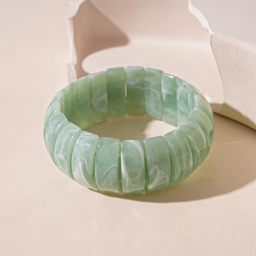 Vintage Color Block Acrylic Bracelets - DippedShop Wholesale - #5011