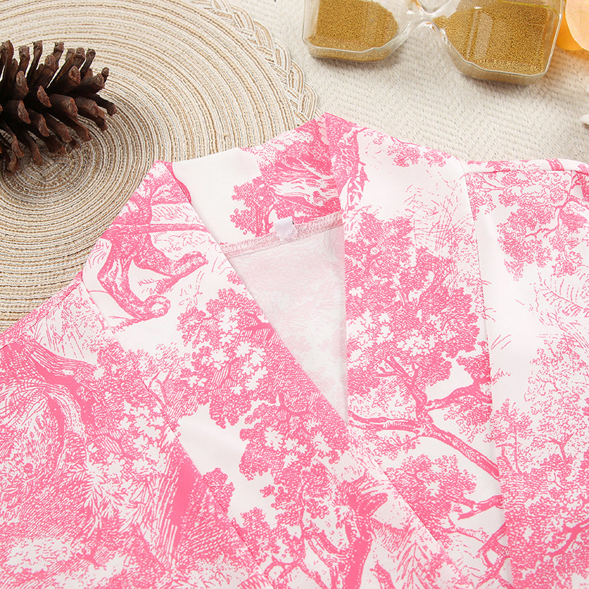 Print Soft Homewear Set - DippedShop Wholesale - #7395