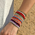 Fashion Color Block Multi-Layer Bead Bracelet Set 6W6JBR506