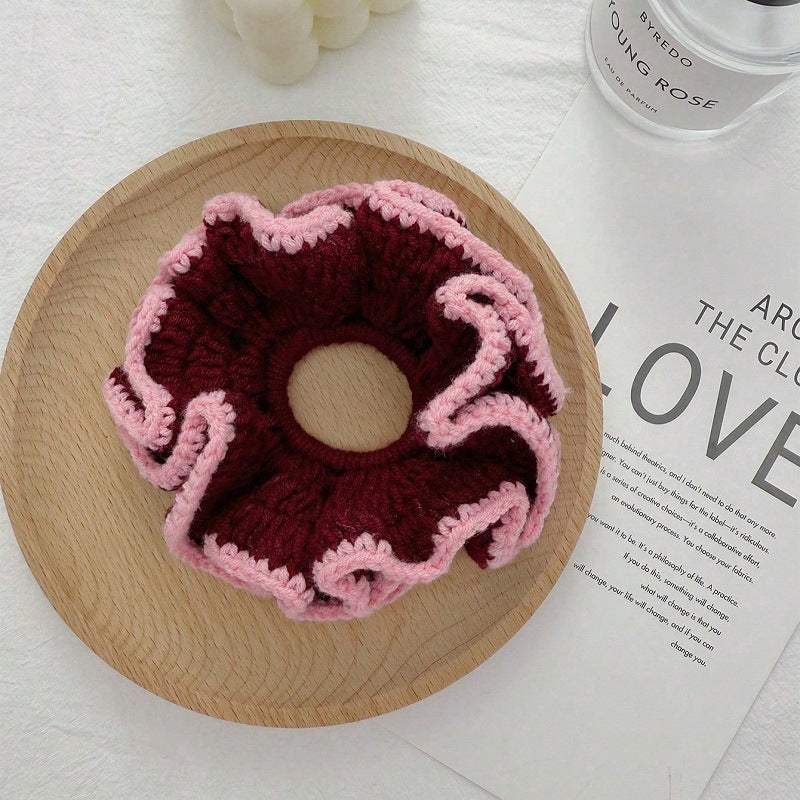 Sweet Handmade Crochet High Elastic Scrunchies 6W6HSR519