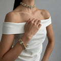 Geometric Choker Necklace - DippedShop Wholesale - #4707