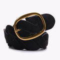 Vintage Twist Weave Suede Wide Waist Belt 6W6JBT217