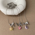Fashion Cubic Zirconia Teardrop Pendant Necklace 6W6JNC433