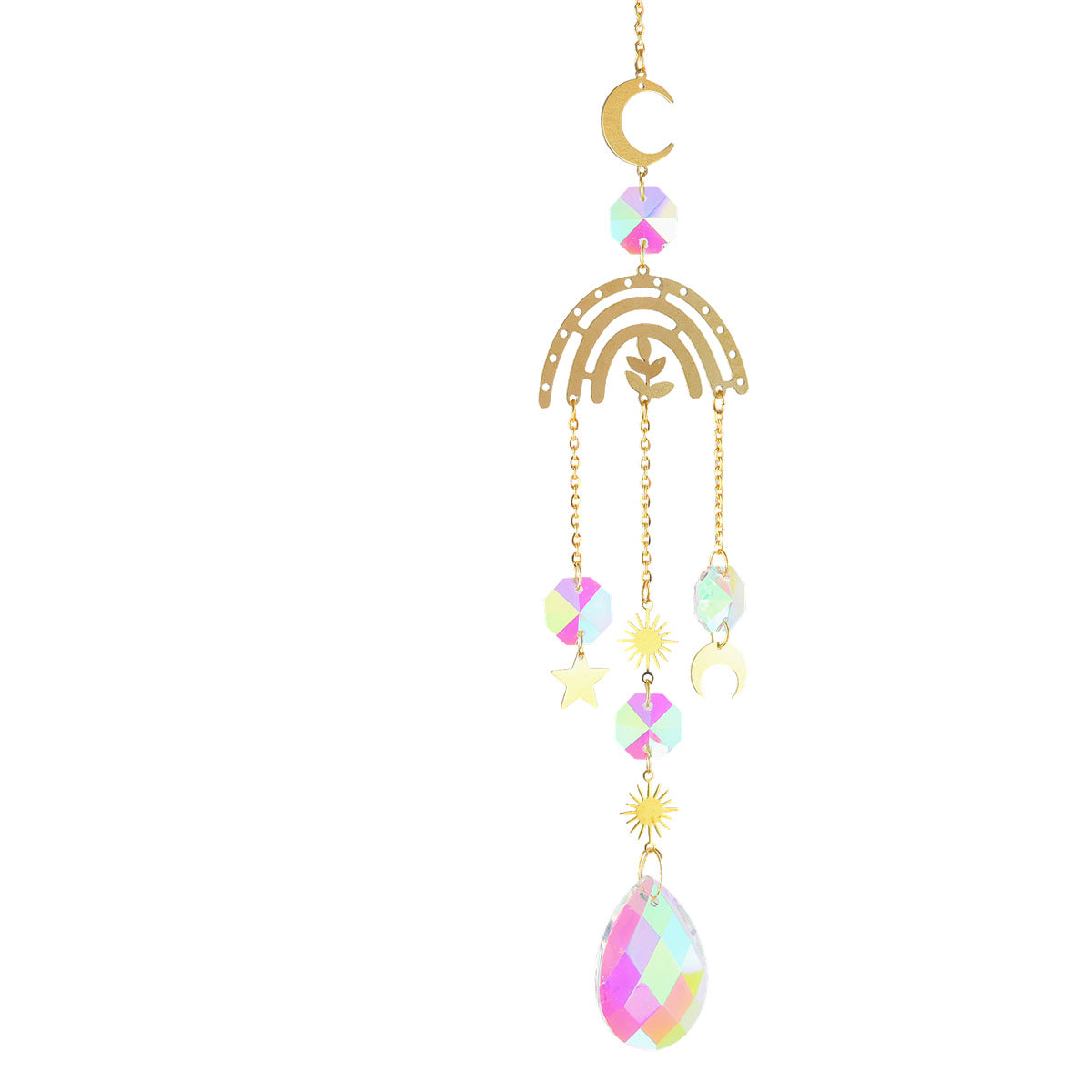 Metal Cloud Geometry Crystal Tassel Suncatchers MK2CZAS6H7HLS71