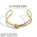 Elegant Gold Plated Knot Open - DippedShop Wholesale - #4435