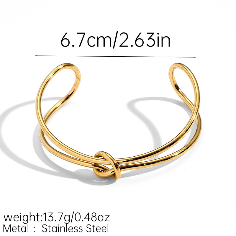 Elegant Gold Plated Knot Open - DippedShop Wholesale - #4435