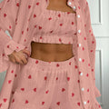 Love Print Flounce Sleepwear Set - DippedShop Wholesale - #1907