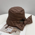 Winter Quilted Puffer Lightweight Warm Bucket Hat 6W6HAT928