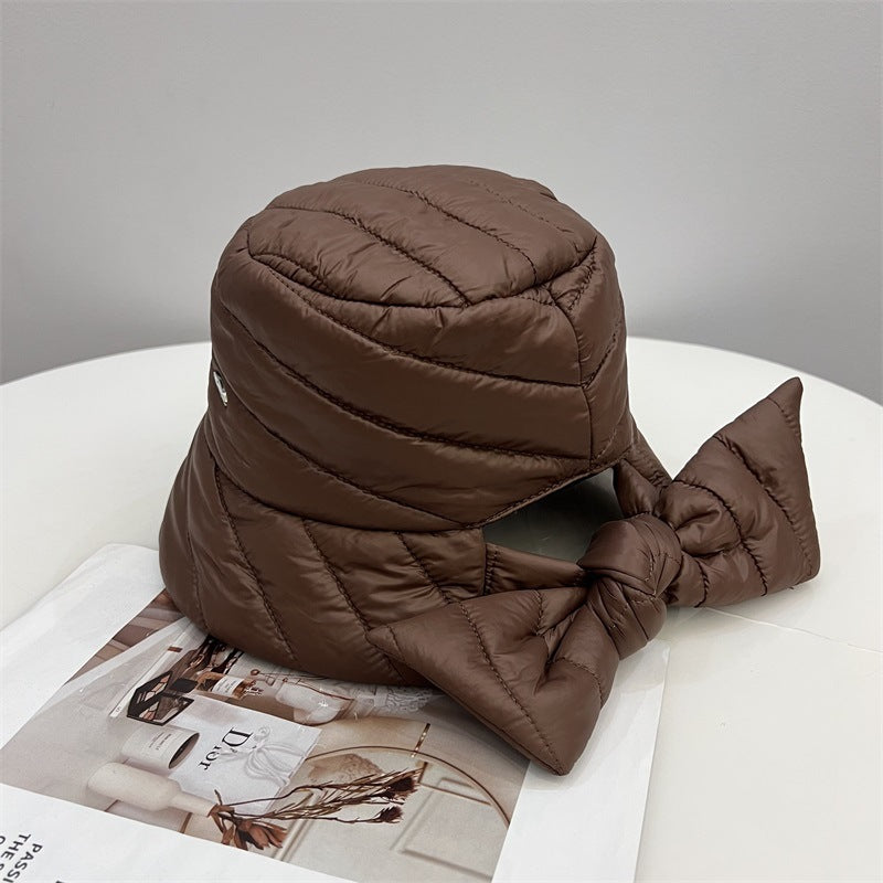 Winter Quilted Puffer Lightweight Warm Bucket Hat 6W6HAT928