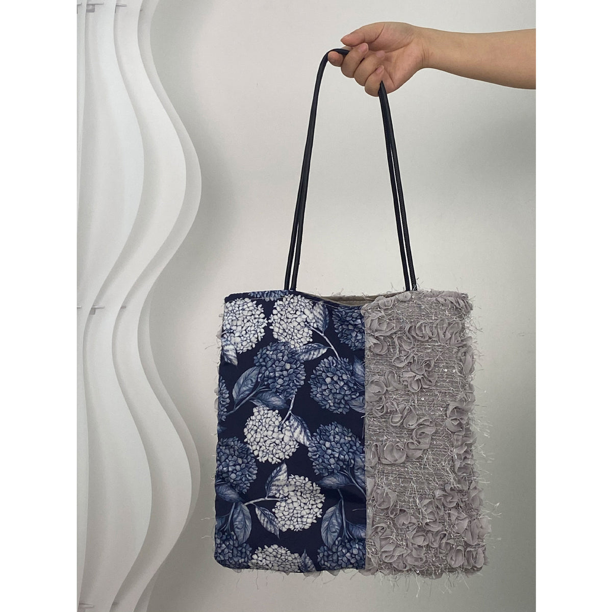 Vintage Hydrangea Print Lace Floral Shoulder Bag 6W10BBG1993