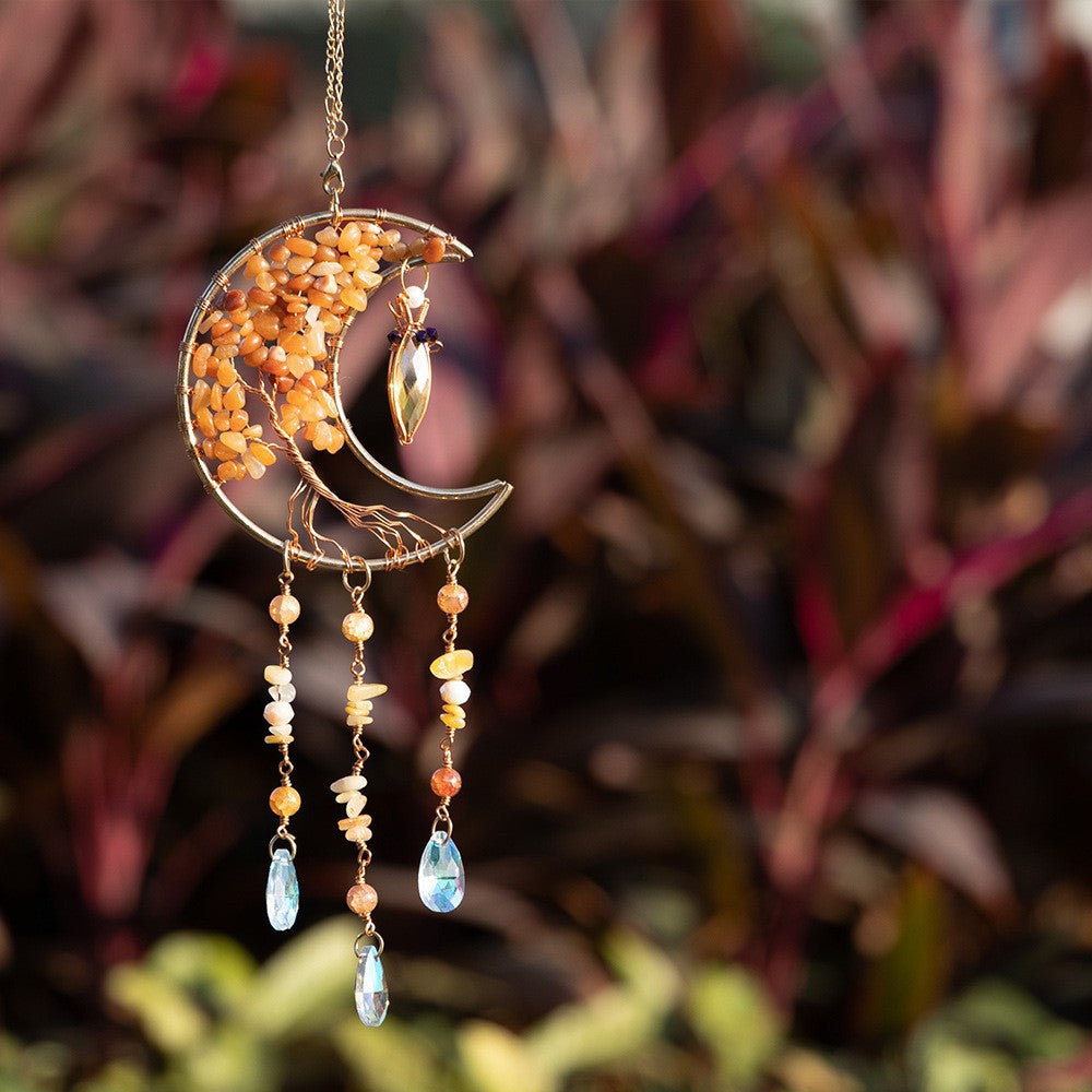 Colorful Natural Crystal Tassel Dream Suncatcher MK2CZAS6H7HLS48