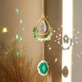 Natural Stones Purple Crystal Moon Wrap Suncatchers MK2CZAS6H7HLS74