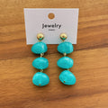 Resin Geometric Dangle Earrings - DippedShop Wholesale - #9539