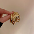 Minimalist Gold Plated Geometric Stud Earrings 6W6JER703