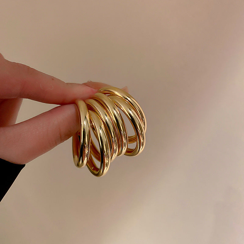 Minimalist Gold Plated Geometric Stud Earrings 6W6JER703
