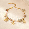 Retro Starfish Stone Beaded Necklace - DippedShop Wholesale - #3491