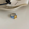 Enamel Heart Rhinestone Ring - DippedShop Wholesale - #1427