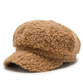 Vintage Faux Lamb Plush Warm Baseball Cap 6W6HAT924