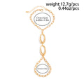 Cubic Zircon Hand Chain Bracelet - DippedShop Wholesale - #5619