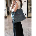 Classic Letter Print Large Capacity Shoulder Bag 6W10BBG1393