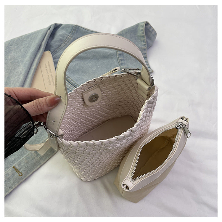 Casual Woven Bucket Bag - DippedShop Wholesale - #0867