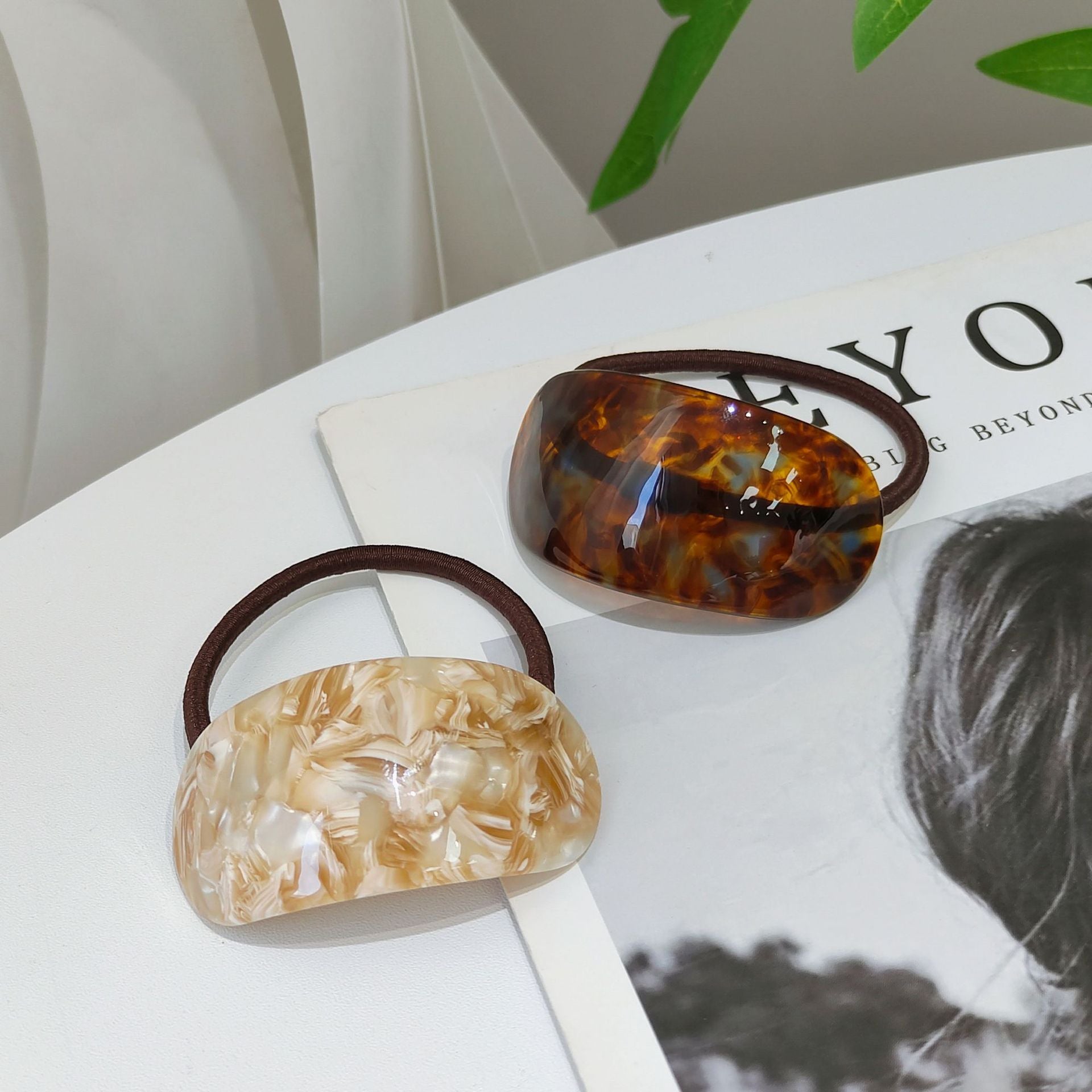 Acetate Elastic Cuff Hair Tie - DippedShop Wholesale - #6179